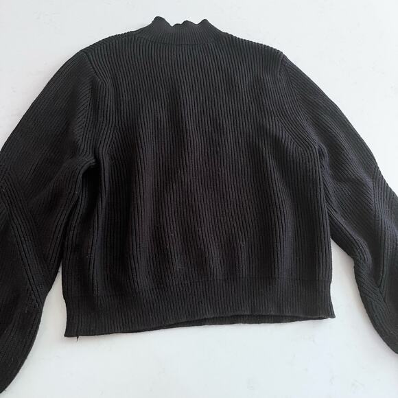 ZARA High Neck Black Sweater Large - Picture 8 of 8